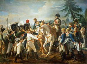 Napoléon et les troupes bavaroises et wurtembergeoises à Abensberg, 20 avril 1809